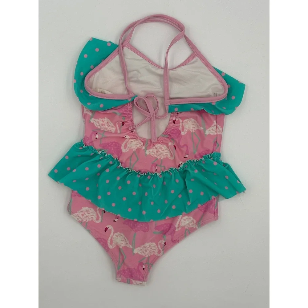 Matilda Jane Enchanted Garden Flamingo One Piece Swimsuit Girls Size 6